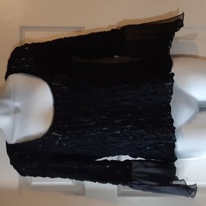 Metaphor back lace with sheer bell sleeves, 13/14